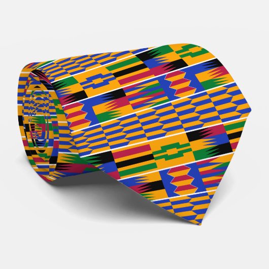 Afrikaanse multi-kleurentinten K89-patroonStropdas Stropdas (Opgerold)