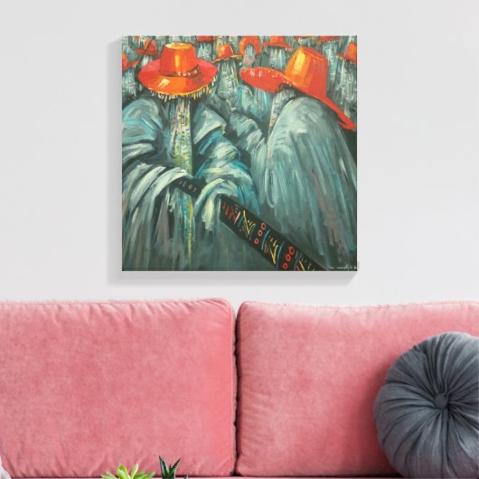 Afrikaanse muur decor canvas afdruk (Insitu (Woonkamer))