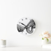 Afrikaanse muur-klok met olifanten ronde klok (Huis)