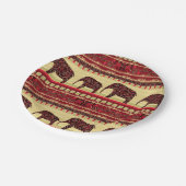 Afrikaanse naadloze ethno traditionele olifant tri papieren bordje (Gekanteld)