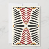 Afrikaanse namiddag bruiloft kaart (Achterkant)