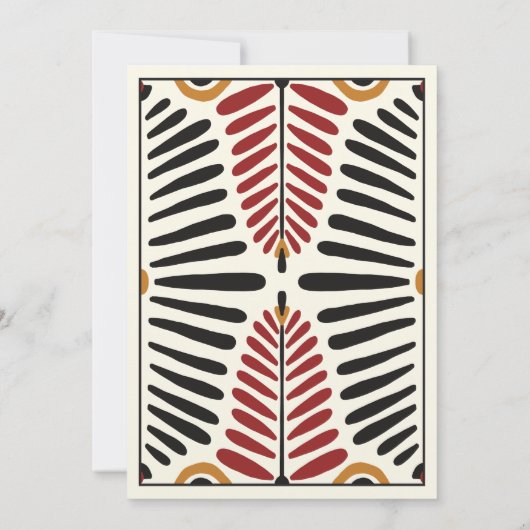 Afrikaanse namiddag bruiloft kaart (Achterkant)