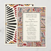 Afrikaanse namiddag bruiloft kaart (Voorkant / Achterkant)