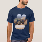 Afrikaanse natuurvoetafdruk olifant Tug of War T-shirt (Voorkant)