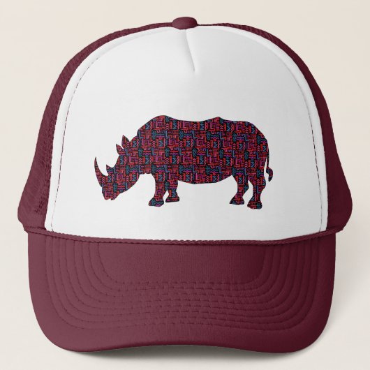 Afrikaanse neushoorn trucker pet (Voorkant)