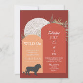 Afrikaanse Oerwoud Safari Lion Wild One Kaart (Voorkant)