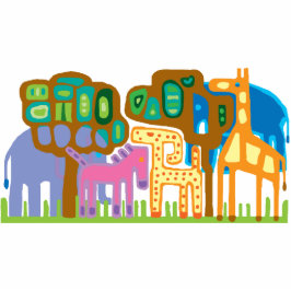 Afrikaanse oerwouden voor folkkunst staand fotobeeldje 