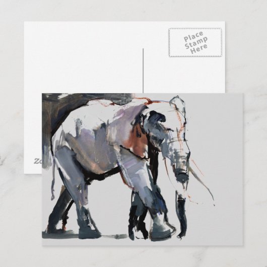 Afrikaanse olifant 2012 briefkaart (Voorkant / Achterkant)