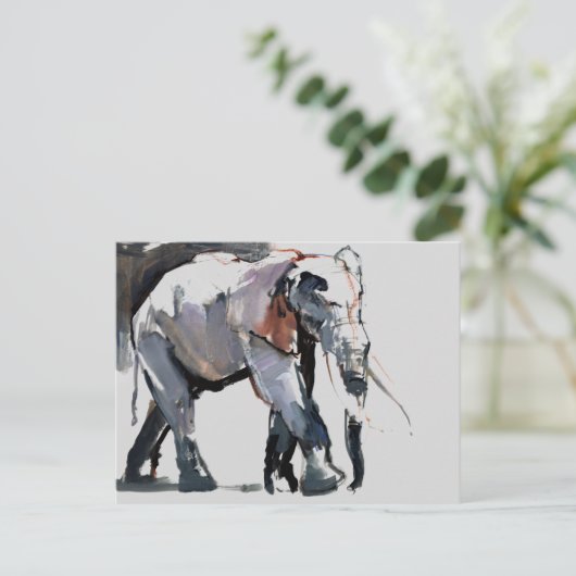 Afrikaanse olifant 2012 briefkaart (Staand voorkant)