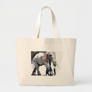 Afrikaanse olifant 2012 grote tote bag