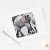 Afrikaanse olifant 2012 vierkante sticker (Envelop)