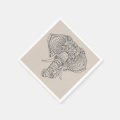 Afrikaanse olifant Afrikaanse thema diner partij Servet (Hoek)