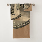 Afrikaanse olifant art print bad handdoek (Insitu)