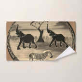 Afrikaanse olifant art print bad handdoek (Handdoek)