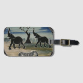 Afrikaanse olifant art print bagagelabel (Voorkant (horizontaal))