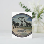 Afrikaanse olifant art print briefkaart (Staand voorkant)