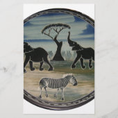 Afrikaanse olifant art print briefpapier (Voorkant)