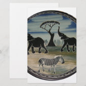 Afrikaanse olifant art print briefpapier (Voorkant / Achterkant)