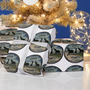 Afrikaanse olifant art print cadeaupapier