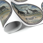 Afrikaanse olifant art print cadeaupapier (Rol Hoek)