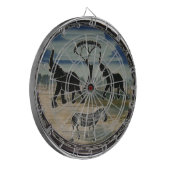 Afrikaanse olifant art print dartbord (Voorkant Links)