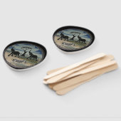 Afrikaanse olifant art print handwaaier (Niet-gemonteerd)