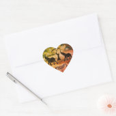Afrikaanse olifant art print hart sticker (Envelop)