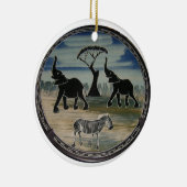 Afrikaanse olifant art print keramisch ornament (Rechts)