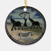Afrikaanse olifant art print keramisch ornament (Voorkant)