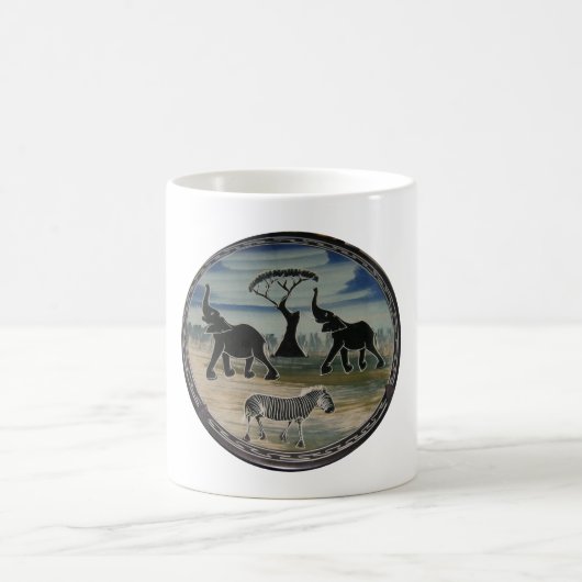 Afrikaanse olifant art print koffiemok (Center)