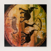 Afrikaanse olifant art print legpuzzel (Horizontaal)