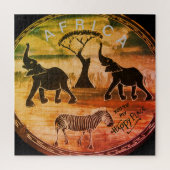 Afrikaanse olifant art print legpuzzel (Verticaal)