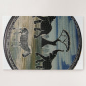 Afrikaanse olifant art print legpuzzel (Horizontaal)