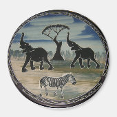 Afrikaanse olifant art print magneet (Voorkant)