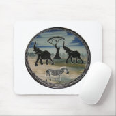 Afrikaanse olifant art print muismat (Met muis)