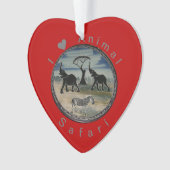 Afrikaanse olifant art print ornament (voorkant)