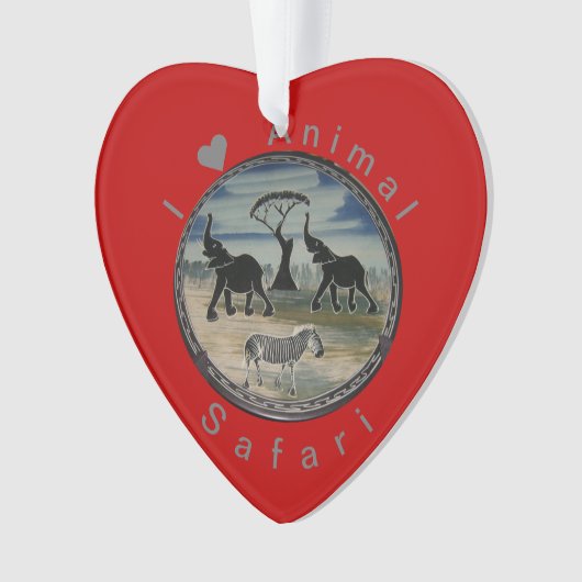 Afrikaanse olifant art print ornament (voorkant)