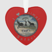 Afrikaanse olifant art print ornament (voorkant)