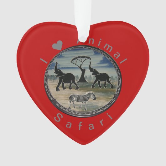 Afrikaanse olifant art print ornament (voorkant)