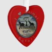 Afrikaanse olifant art print ornament (voorkant)