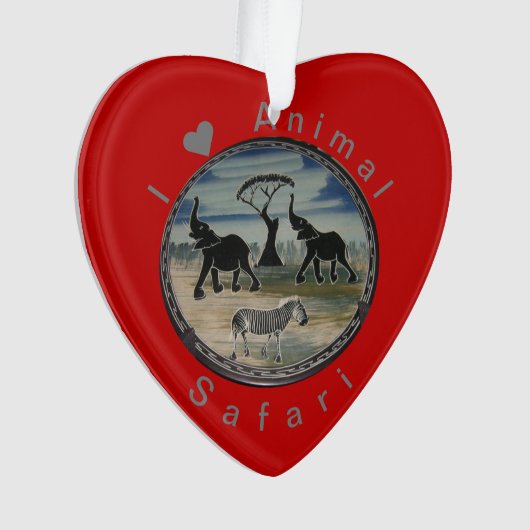 Afrikaanse olifant art print ornament (voorkant)