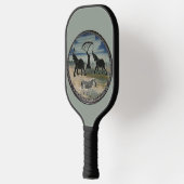 Afrikaanse olifant art print pickleball paddle (Links)