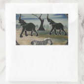 Afrikaanse olifant art print rechthoekige sticker (Tas)