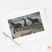 Afrikaanse olifant art print rechthoekige sticker (Envelop)