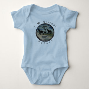 Afrikaanse olifant art print romper