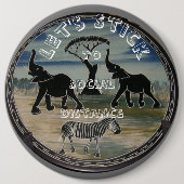 Afrikaanse olifant art print ronde button 6,0 cm (Voorkant)