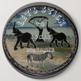 Afrikaanse olifant art print ronde button 6,0 cm