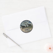 Afrikaanse olifant art print ronde sticker (Envelop)