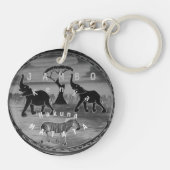 Afrikaanse olifant art print sleutelhanger (Achterkant)