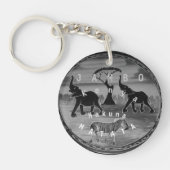Afrikaanse olifant art print sleutelhanger (Voorkant)